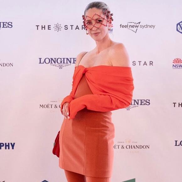 $725 BIANCA SPENDER RUNWAY Brick Red Crepe Dress – Size 2 Small - Picture 2 of 15